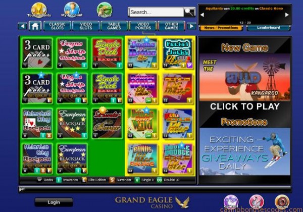 Grand Eagle Casino Bonus Code