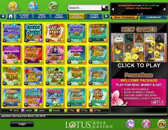 Lotus asia casino bonuses казино буи мобильная версия