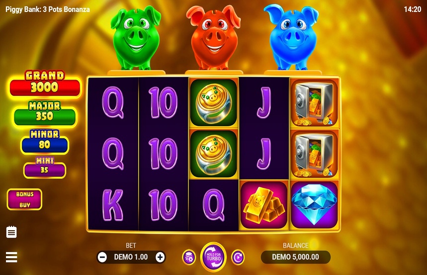 Piggy Bank 3 Pots Bonanza