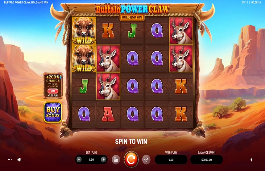 Buffalo Power Claw Hold and Win