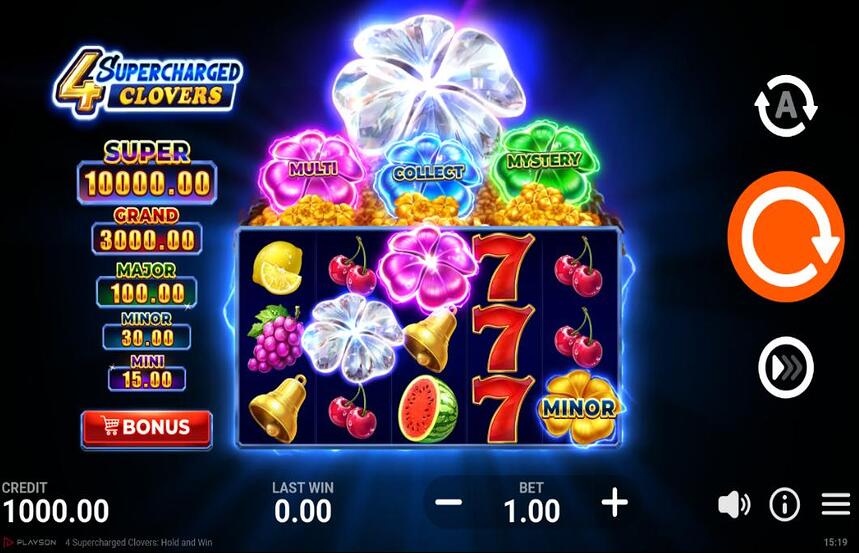 4 Supercharged Clovers Hold and Win