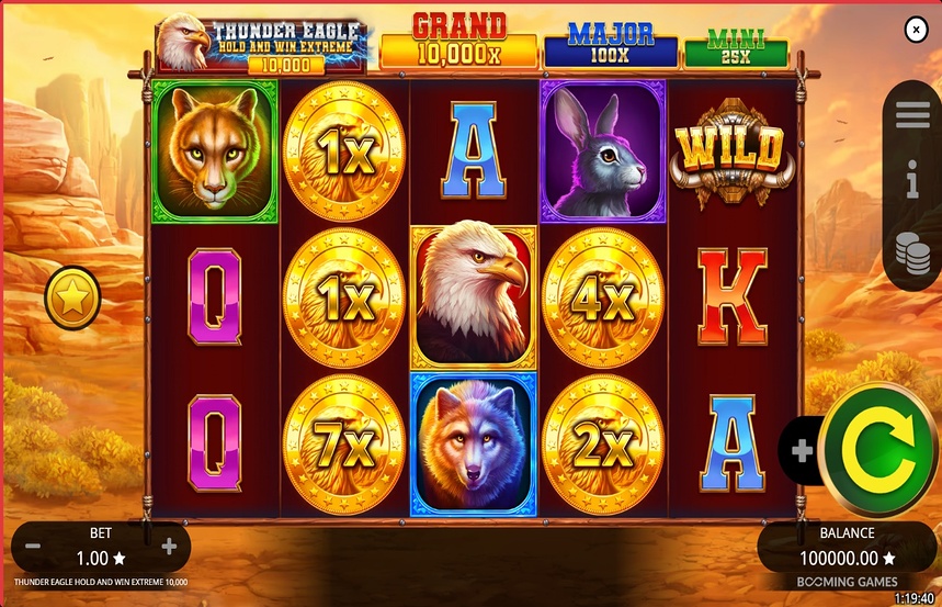Thunder Eagle Hold and Win Extreme 10000