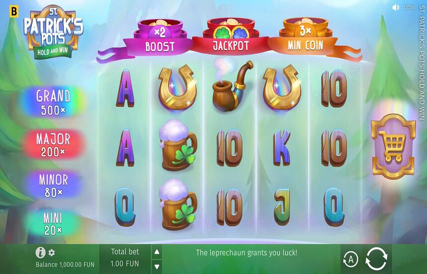 St Patricks Pots Hold and Win