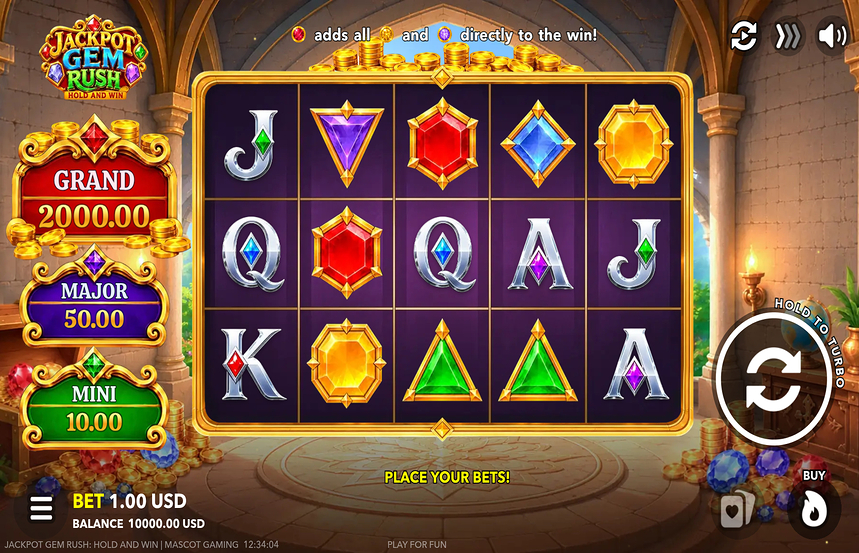 Jackpot Gem Rush Hold and Win