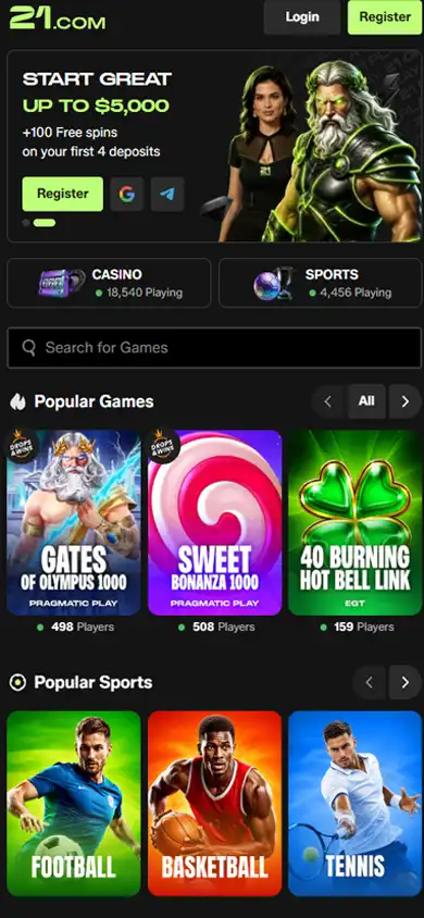 21com Casino