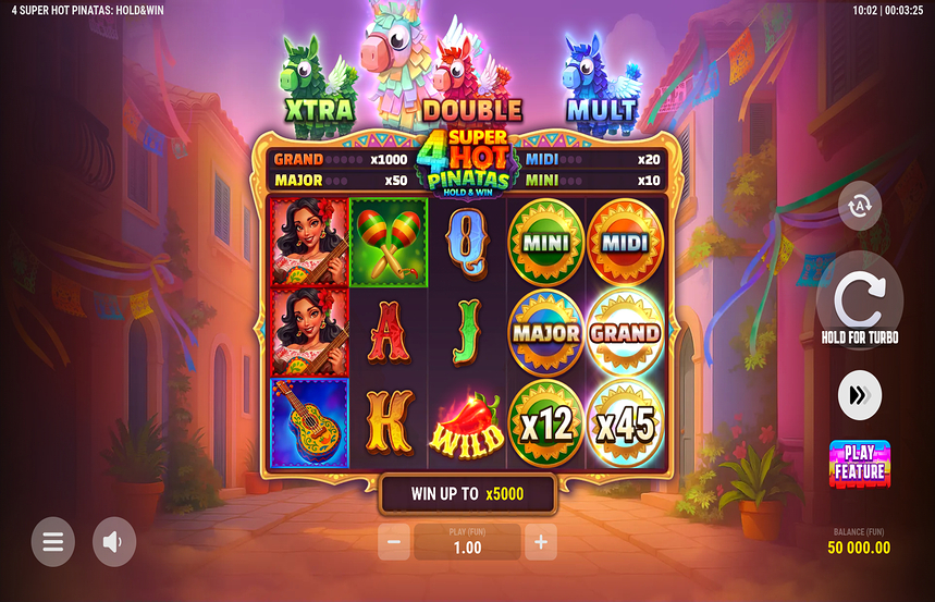 4 Super Hot Pinatas Hold and Win