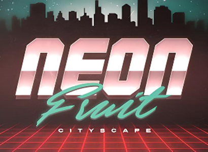 Neon Fruit Cityscape