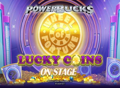 PowerBucks Wheel of Fortune Lucky Coins on Stage