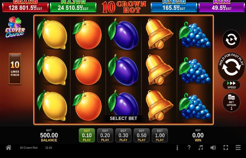 10 Crown Hot Clover Chance