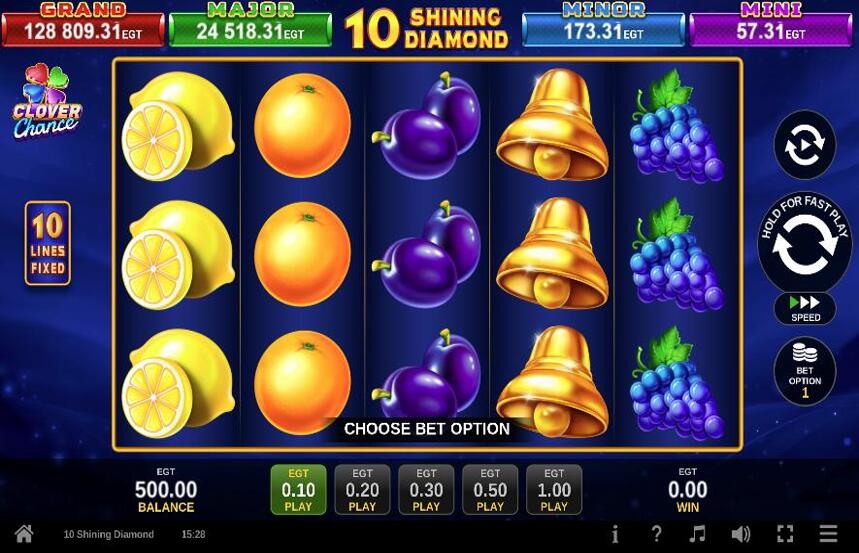 10 Shining Diamond Clover Chance