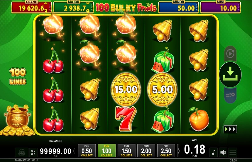100 Bulky Fruits Golden Coins Link