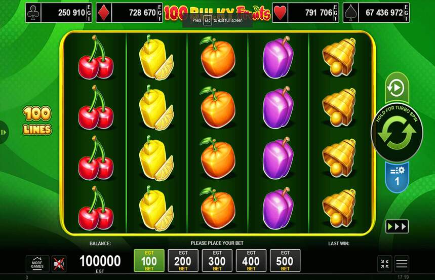 100 Bulky Fruits