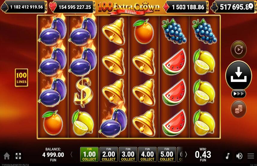 100 Extra Crown 6 reels