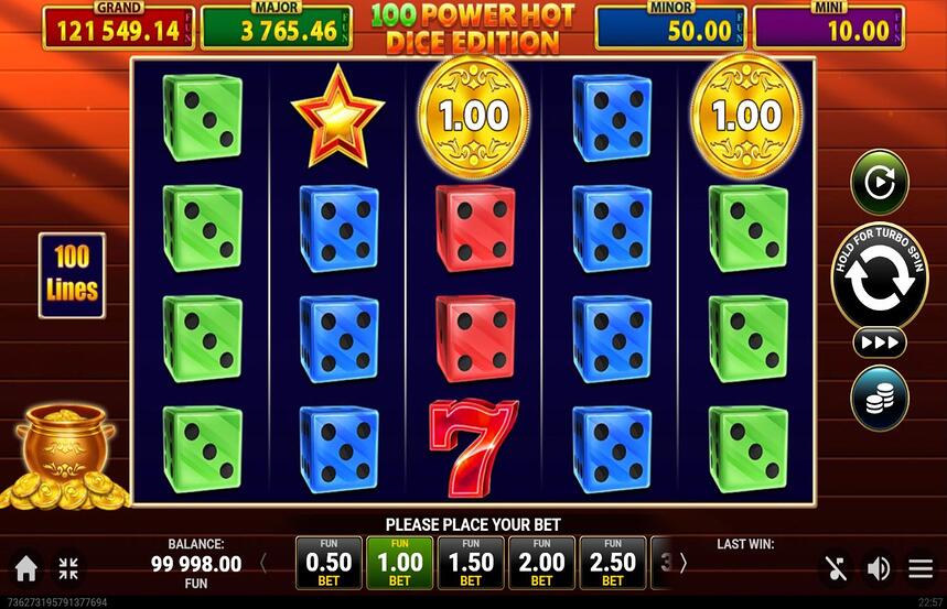 100 Power Hot Dice Edition Golden Coins Link