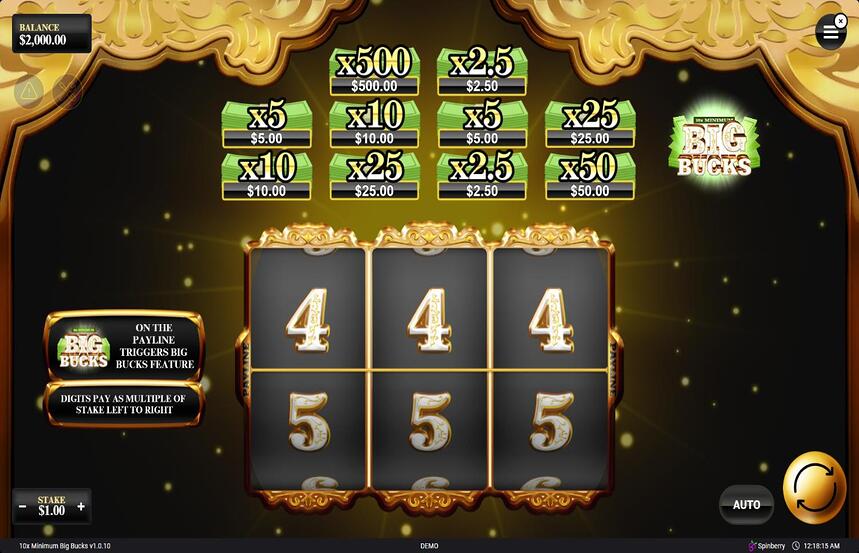 10x Minimum Big Bucks