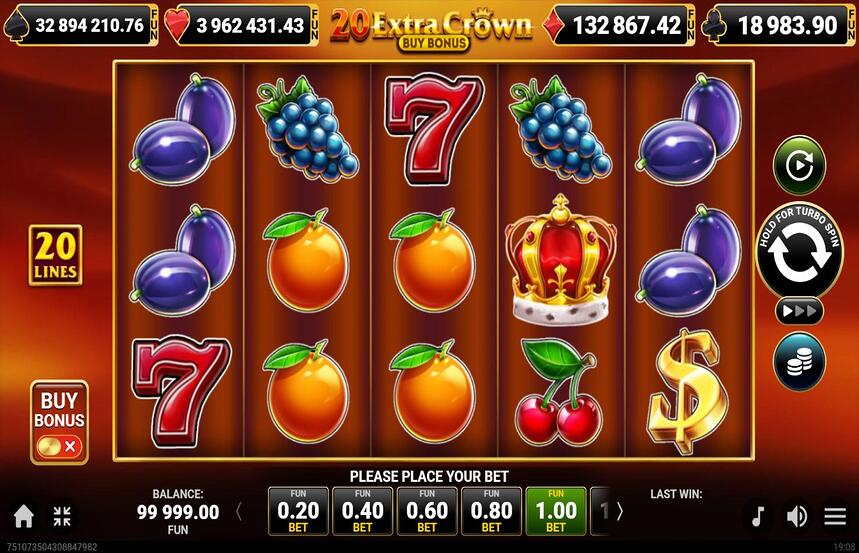 20 Extra Crown Buy Bonus