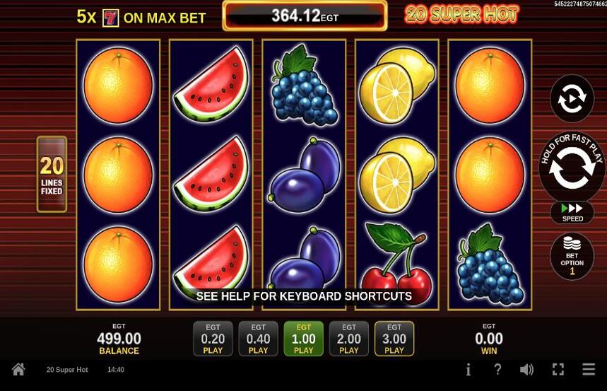 20 Super Hot Jackpot