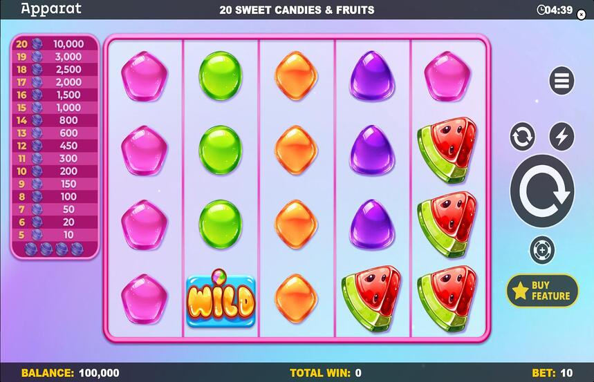 20 Sweet Candies and Fruits