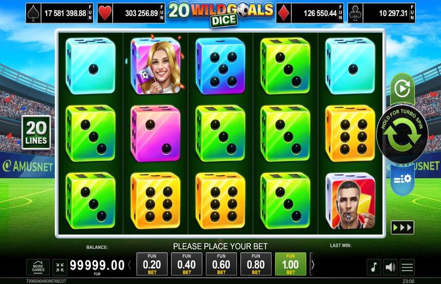 20 Wild Goals Dice