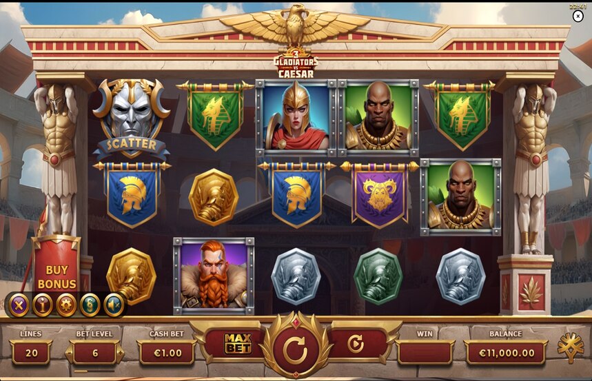 3 Gladiators vs Caesar