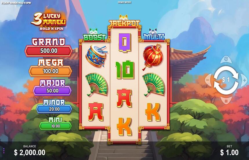 3 Lucky Maneki Hold N Spin