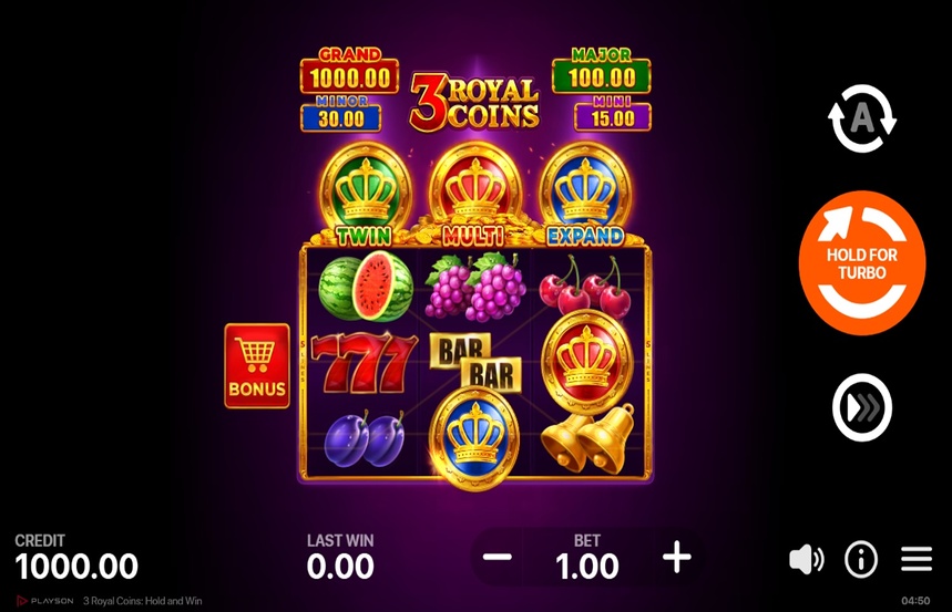 3 Royal Coins Hold and Win