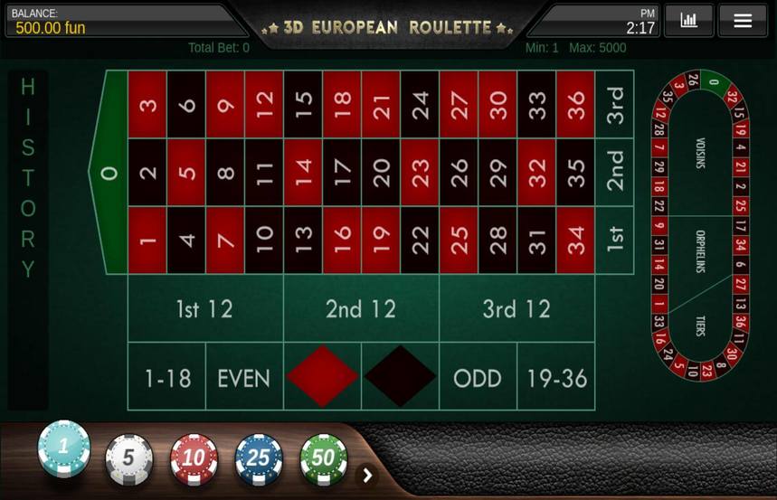 3D European Roulette