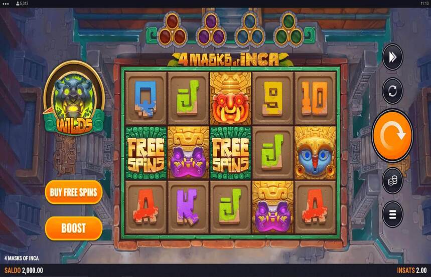 4 Masks of Inca