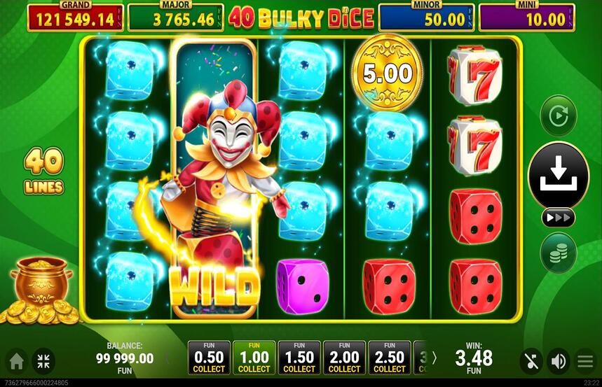 40 Bulky Dice Golden Coins Link