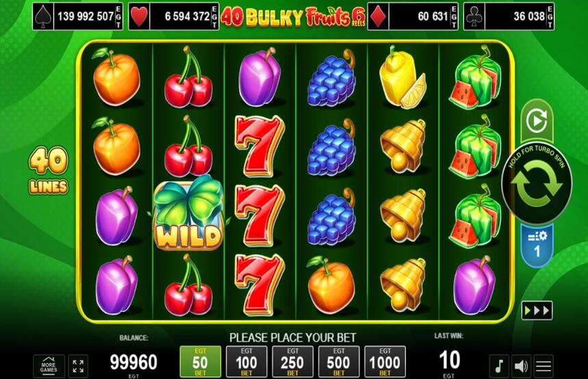 40 Bulky Fruits 6 Reels