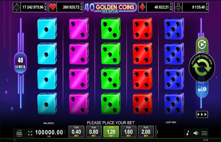 40 Golden Coins Dice Edition