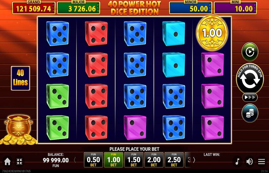 40 Power Hot Dice Edition Golden Coins Link