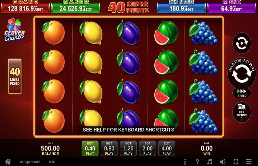 40 Super Fruits Clover Chance