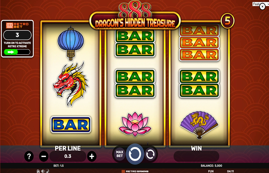 888 Dragons Hidden Treasure