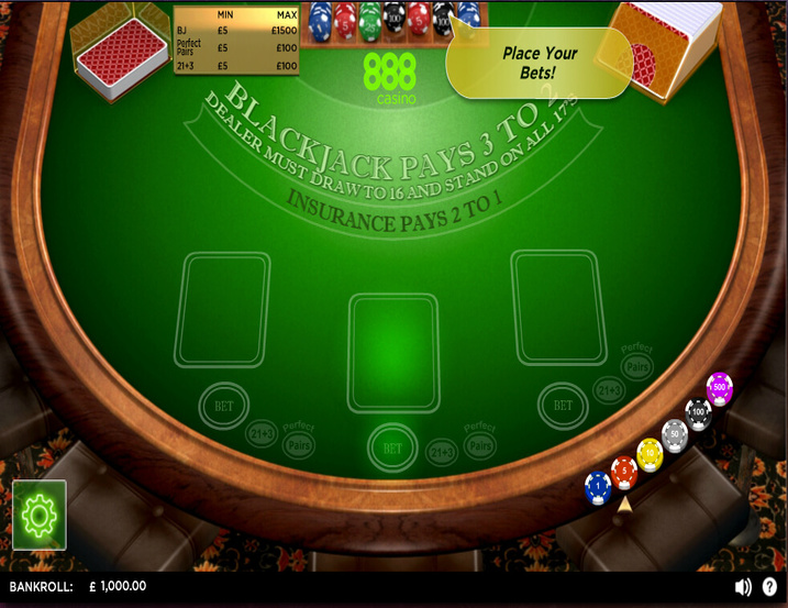 888 Software Multihand Blackjack