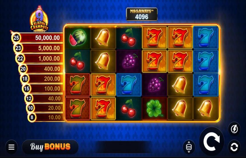 9 Blazing Cashpots Megaways