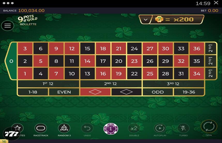 9 Pots of Gold Roulette