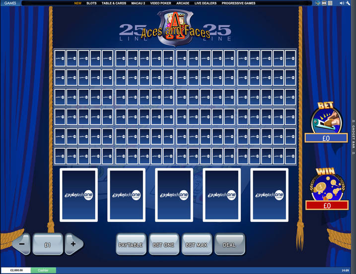 Aces and Faces 25 Line