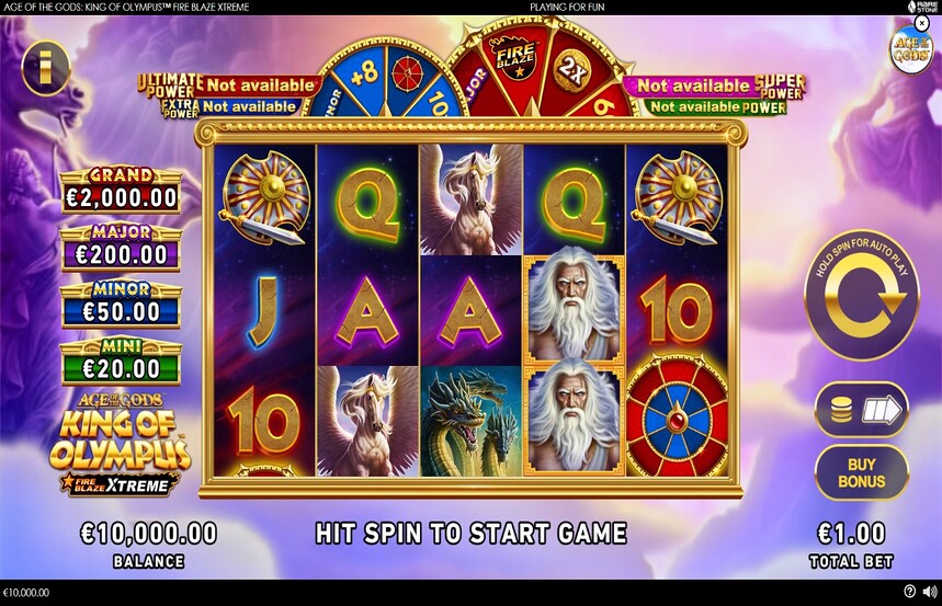 Age Of The Gods King Of Olympus Fire Blaze Xtreme