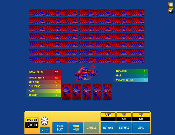 All American Poker 50 Hand