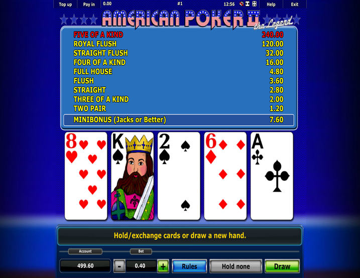 American Poker II The Legend