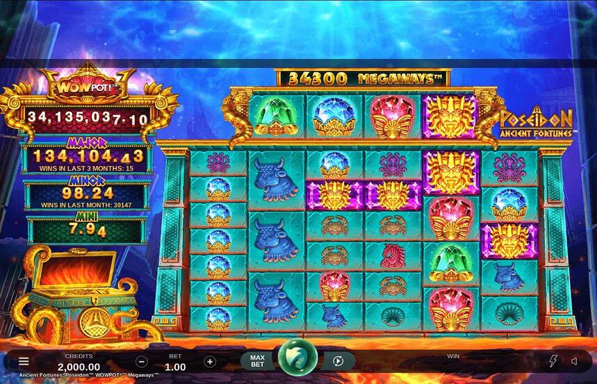 Ancient Fortunes Poseidon WowPot Megaways