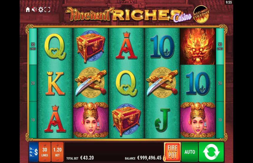 Ancient Riches Casino Red Hot Firepot