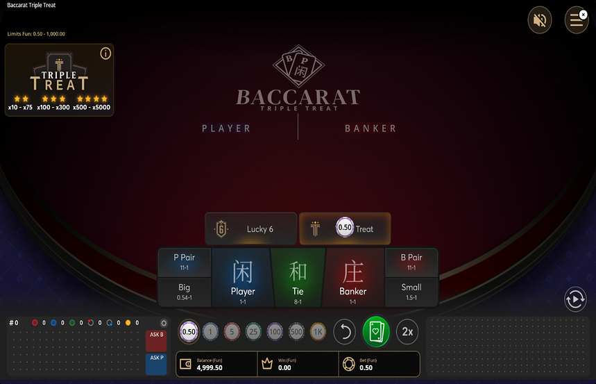 Baccarat Triple Treat