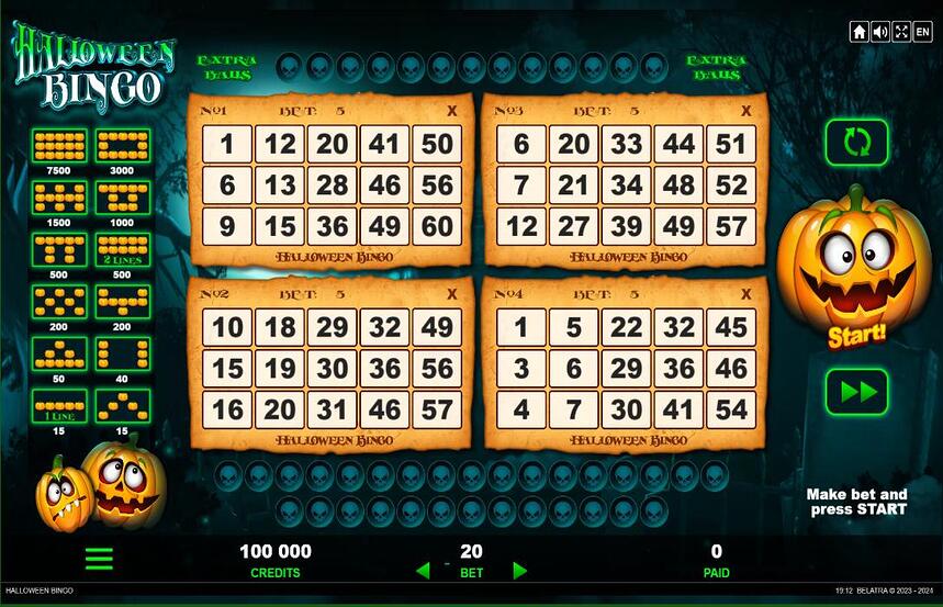 Belatra Games Halloween Bingo