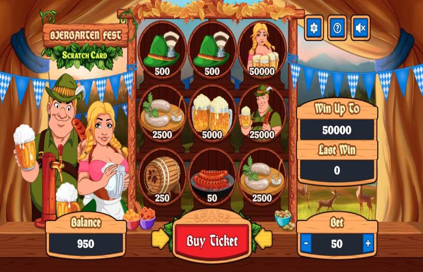 Biergarten Fest Scratch Cards