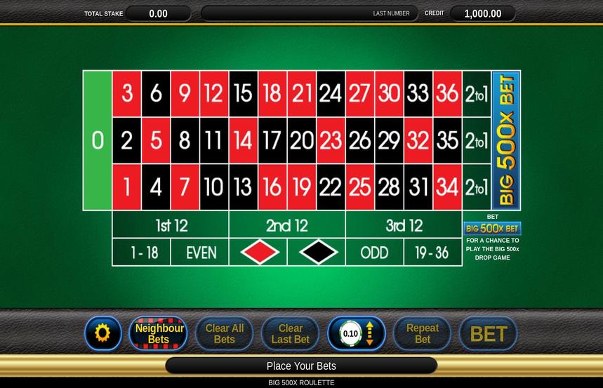 Big 500x Roulette