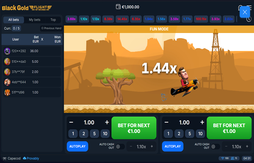 Black Gold Flight of Riches