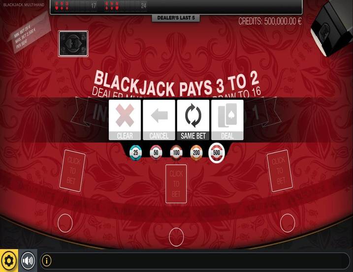 Blackjack Multihand 3 seats VIP