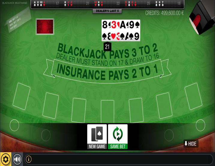 Blackjack Portuguese Multihand 7 seats